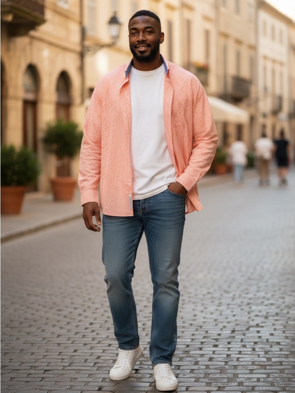Izod Peach Button-Up Lightweight Shirt Jacket